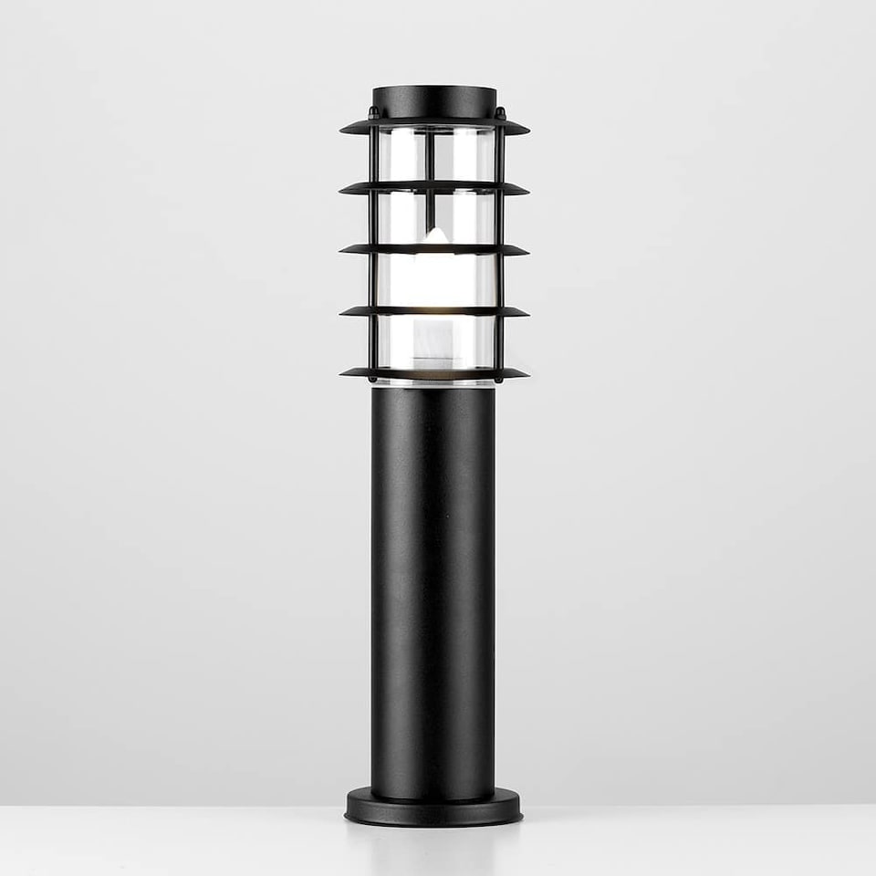 image 1 of ValueLights Wharf Modern Black Stainless Steel Outdoor IP44 Garden Light | Black
