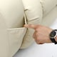 image 5 of Caesar Bonded Leather Recliner Rocking Swivel Heat & Massage Chair (Cream)