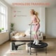 image 4 of HOMCOM 40" Mini Trampoline, Rebounder Jumper w/ Adjustable Handle, Black