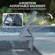 image 4 of Outsunny Plastic Sun Lounger, 4-Position Garden Lounger Sun bed, Dark Grey | Grey | Dark Grey | L