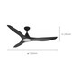 image 4 of Eglo Portsea Matte Black Modern 3 Blade Plastic LED Ceiling Fan With Light Black