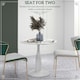 image 4 of HOMCOM Round Dining Table with Steel Base for Living Room, Dining Room