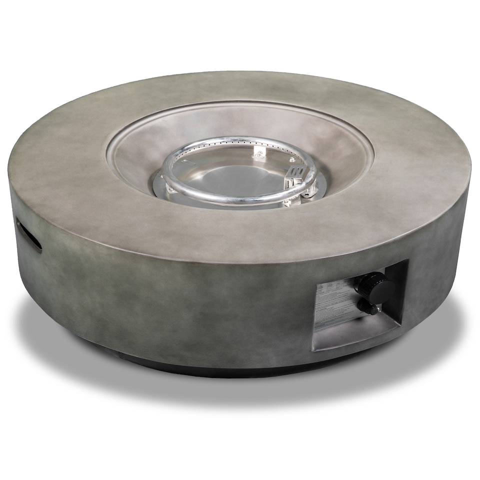 image 1 of MDA Designs FUSION Dark Grey Lavish Garden & Patio Gas Fire Pit with Eco-Stone Finish - Fully Assembled