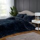 image 4 of Chunky Ribbed Fur Polyester Duvet Cover Set with Pillowcase White | King