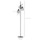 image 5 of HOMCOM 3Light Floor Lamp, 170cm Industrial Dimmable Standing Lamp with Steel Wire Cage Lampshades for Living Room, Bedroom, Dining Room, Study, Bulb Not Included, Black
