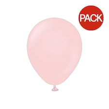 Kalisan Latex Plain Balloon (Pack of 100) - Pink - One Size