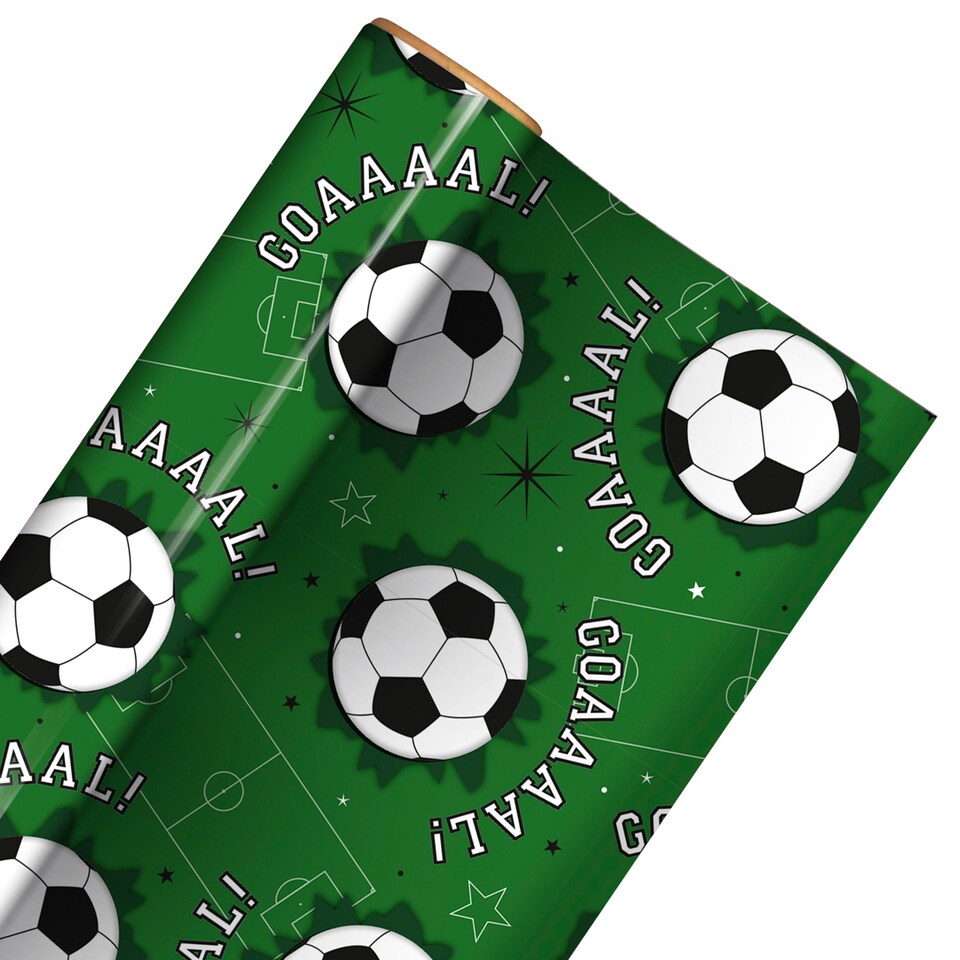 image 1 of Football Goal Gift Wrapping Paper Roll 3m