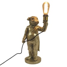 Straits Bull Dog Light Bulb Holder Lamp Black | Gold