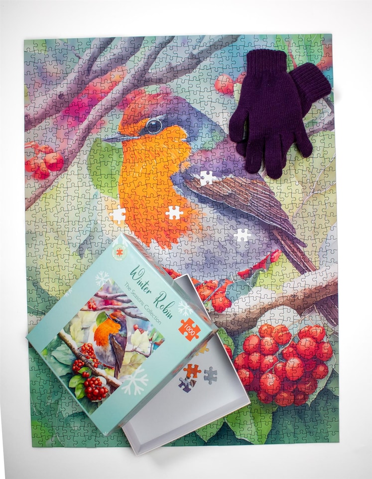 image 1 of Winter Robin 1000 Piece Jigsaw Puzzle