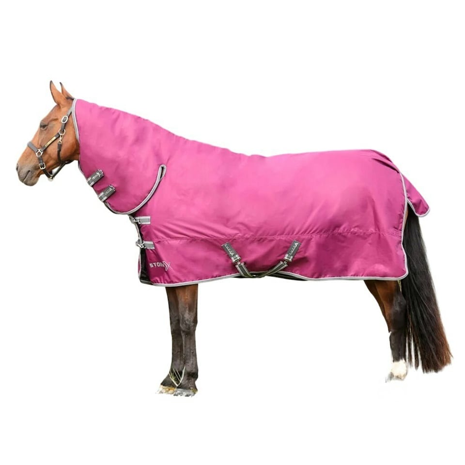 image 1 of StormX Empra 200 Combi Combo Neck Horse Turnout Rug - Purple - 7´ 3"