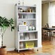 image 3 of COSTWAY 6-Tier Kitchen Pantry Cabinet Buffet Cabinet White White