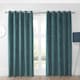 image 1 of Sundour Casa Eyelet Curtains Blue Blue | 66x54"