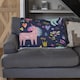 image 2 of unicorns on navy Designer Blanket | Multi