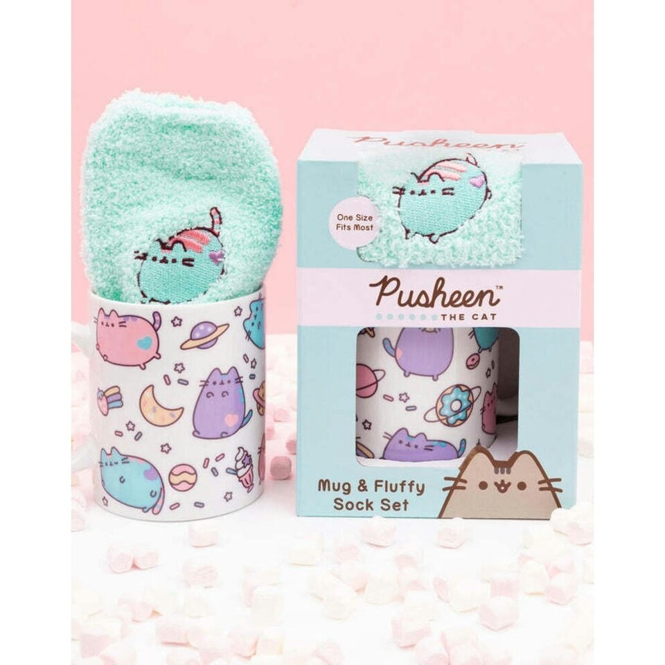 image 1 of Pusheen Womens/Ladies Mug And Sock Set - Multicoloured - One Size