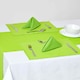 image 4 of Homescapes Cotton Lime Green Pack of 6 Napkins, 6 Placemats & 1 Runner