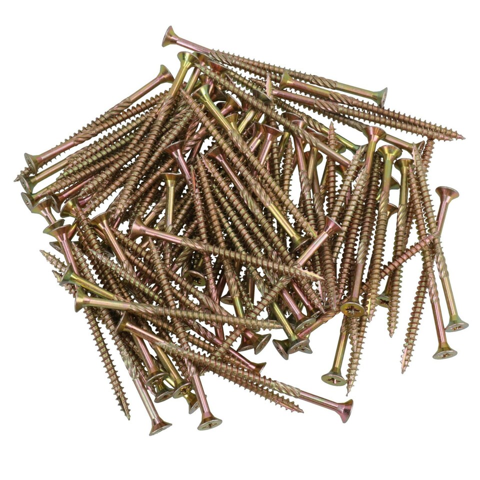 image 1 of Countersunk Wood Screws 5.0 x 80mm Serrated Edge Prevent Splitting PZ2 200pc