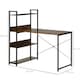 image 3 of HOMCOM Industrial Computer Desk with Storage Shelf Metal Frame