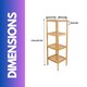 image 10 of 4 Tier Adjustable Wooden Standing Shelving Rack Unit Natural Brown Brown | One Size