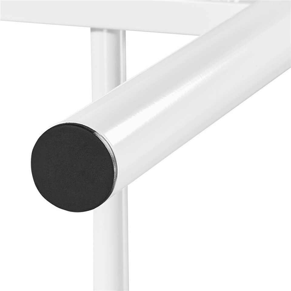 image 1 of Yaheetech Romantic 3ft Single Metal-Framed Bed with High Headboard White
