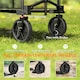 image 4 of Outsunny Double Decker Folding Trolley Cart on Wheels, 200KG Capacity Black