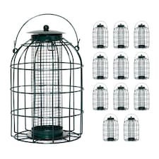 Pack of 12 Wild Bird Hanging Nut Feeder with Squirrel Guard