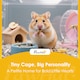 image 9 of PawHut Wooden Hamster Cage, 3 Tier Gerbil Cage with Detachable 32cm Deep Bottom, Hut, Seesaw, Exercise Wheel, Ramps, Light Grey