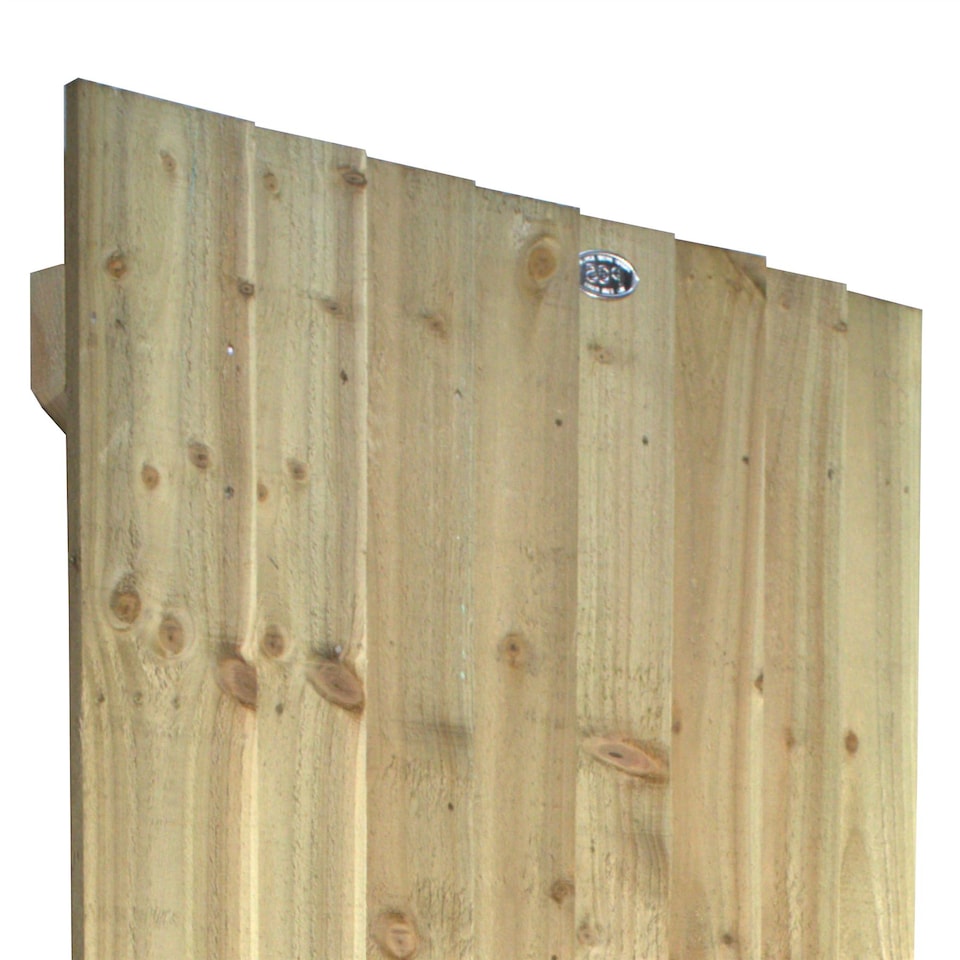 image 1 of Flat Top Wooden Garden Gate 6ft x 2.5ft Feather Edge Semi-Braced Treated Door
