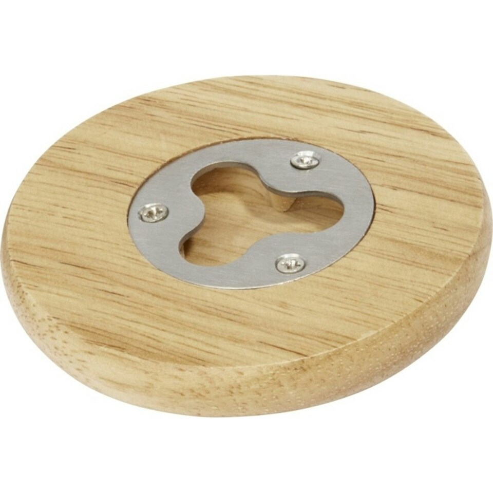 image 1 of Bullet Scoll Wooden Coaster - Natural - One Size
