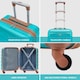 image 2 of 55x40x20cm Ryanair (Priority) TUI, Carry on Cabin Suitcase Hard Shell Approved for 60+ Airlines Blue | Aqua/Tan | Cabin Bag