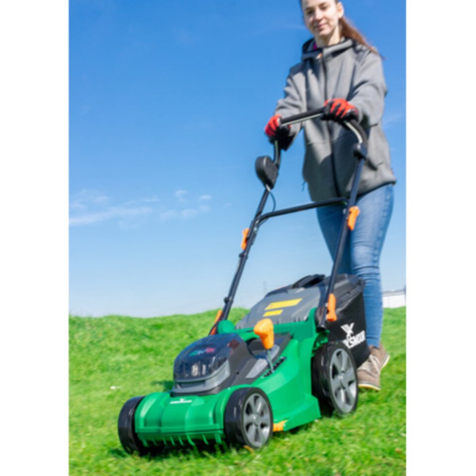 image 1 of Hawksmoor 36V Brushless Cordless Lawnmower 37cm 2 x 4.0Ah