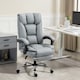 image 9 of HOMCOM Executive Office Chair with Footrest, Pet-Friendly Leather Reclining Ergonomic Computer Desk Chair with Double-Layer Padding, Upholstered Swivel Recliner for Home Office, Working, Black | Black | Black