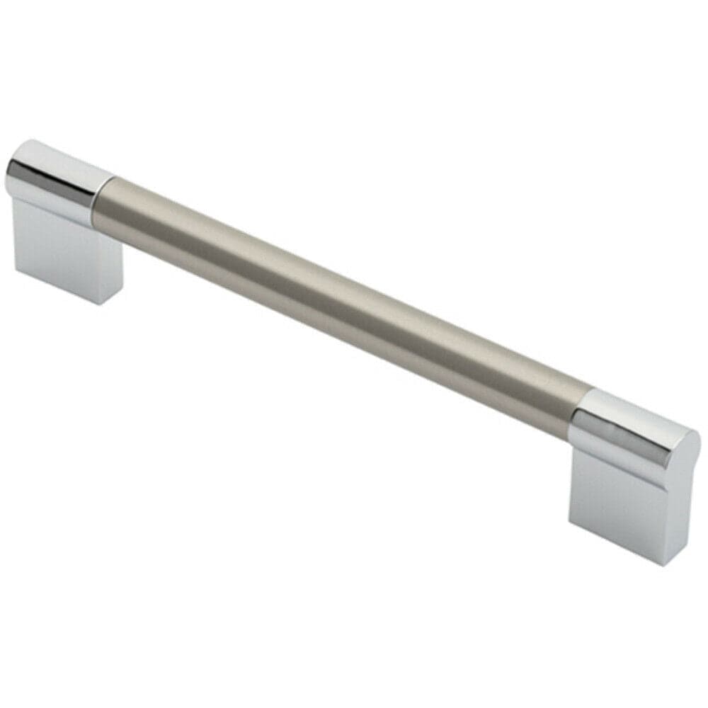 Loops Keyhole Bar Pull Handle 172 x 14mm 160mm Fixing Centres Satin Nickel & Chrome in Metallics