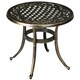 image 1 of Outsunny 60cm Round Hollow Top Design Side Table with Cast Aluminum Frame
