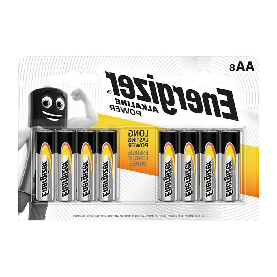 image 1 of Energizer Alkaline Power AA Batteries, Pack of 12 | Silver | 8
