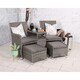 image 1 of Companion Garden Set with Pull-Out Footstools Including Cushions