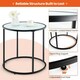 image 7 of COSTWAY Glass End Table 50cm Round Side Table White