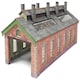 image 3 of Metcalfe Double Track Engine Shed Red Brick Card Kit