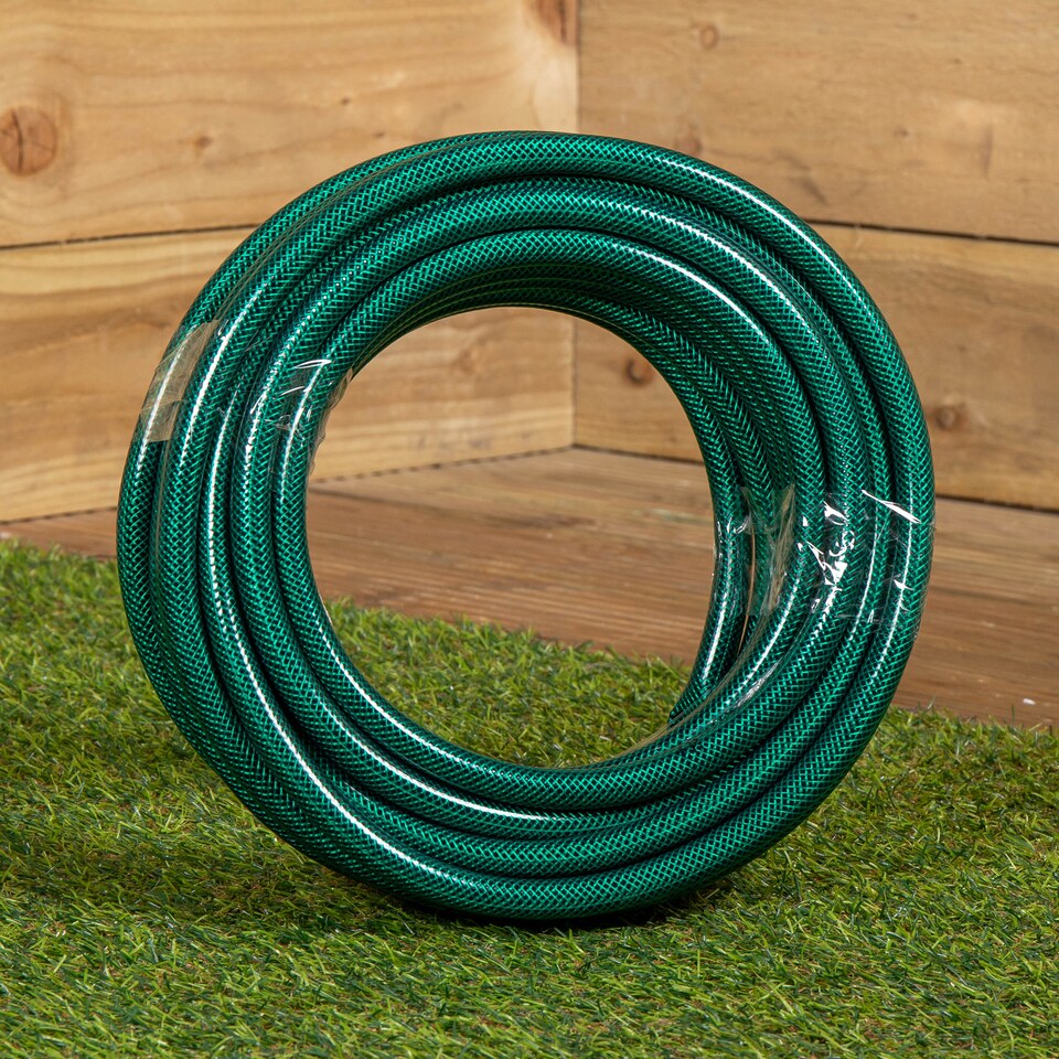 image 1 of 15m Reinforced Garden Hose Pipe / Hosepipe in Green | Green | Green