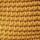 image 3 of Homescapes Yellow Cotton Knitted Round Storage Basket - 37 x 21 cm | Yellow | Yellow | M
