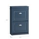 image 4 of SoBuy FSR78-B,Shoe Rack Storage Cabinet with 2 Flip Drawers | Blue | Blue | 1