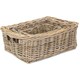 image 2 of Shallow Kubu Grey Rattan Rectangular Basket Set  4 Grey