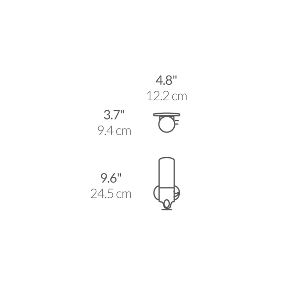 image 1 of Simplehuman 444ml Single Wall Mounted Soap Dispenser Pump for Shampoo, Conditioner, Shower Gel, Bathrooms, Brushed Stainless Steel