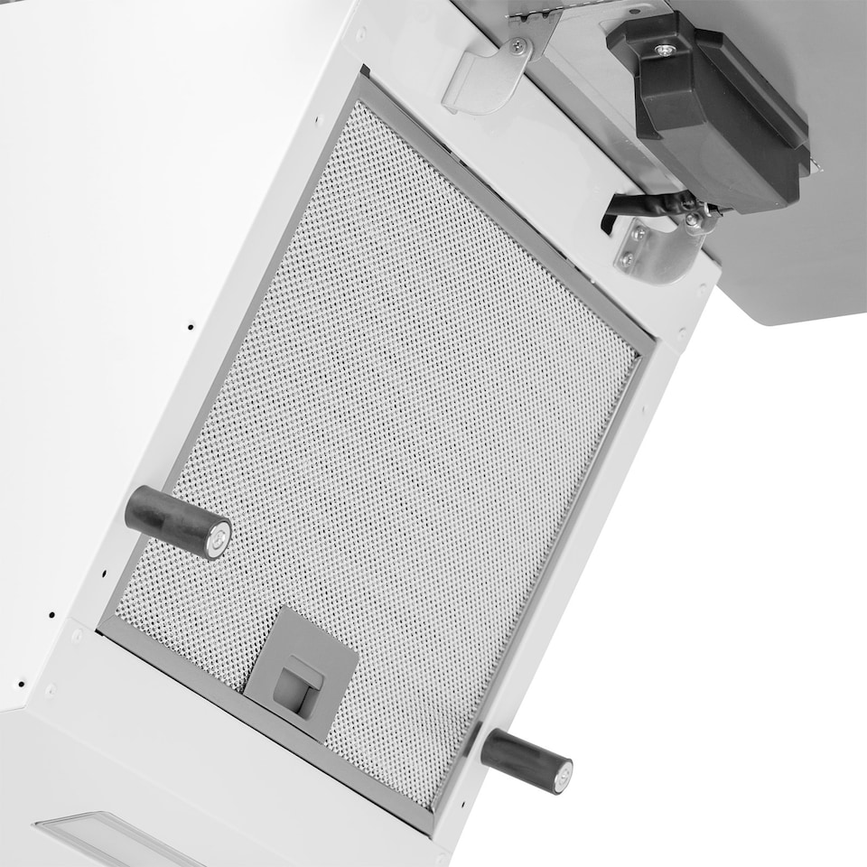 image 1 of SIA AH60WH 60cm White Angled Glass Chimney Cooker Hood Kitchen Extractor Fan With 3 Speeds, LED Lights