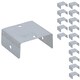 image 1 of Fence Panel Clip 50mm Galvanised Steel Bracket Holder Trellis Post Support 16PK