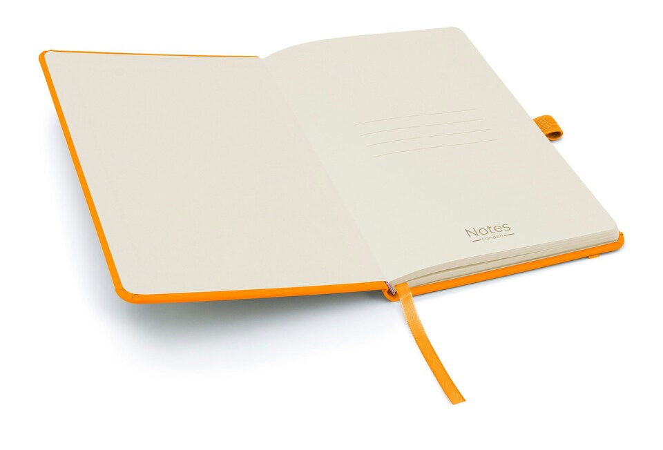 image 1 of Notes London A5 Wilson Lined Page Notebook Neon Orange