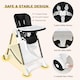 image 9 of COSTWAY Folding Baby High Chair Convertible Infant Portable Dining Highchair-Black