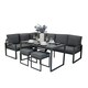 image 1 of Aluminium Corner Sofa Set - Anthracite Grey