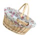 image 3 of Small Swing Handle Shopping Basket With Rose Lining | Multi | Garden Rose | L