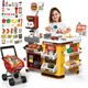 image 1 of 65 PCS Grocery Store Playset Pretend Supermarket Playset
