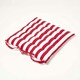 image 2 of Homescapes Seat Pad Luxury Cotton Stripe Indoor Outdoor Garden Dining Cushion | Red | 40 x 40 cm | 1
